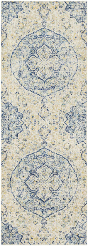 Ivory Teal Ojus Area Rug - Clearance