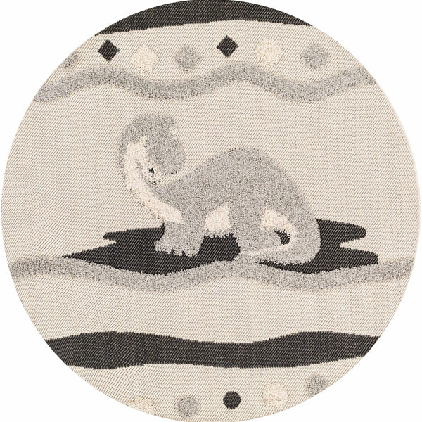 Kids Dinosaur Animal Print Nursery Outdoor Area Rug - Clearance