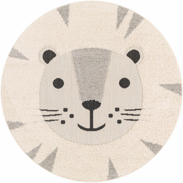 Kids Lion Animal Print Nursery Outdoor Area Rug - Clearance