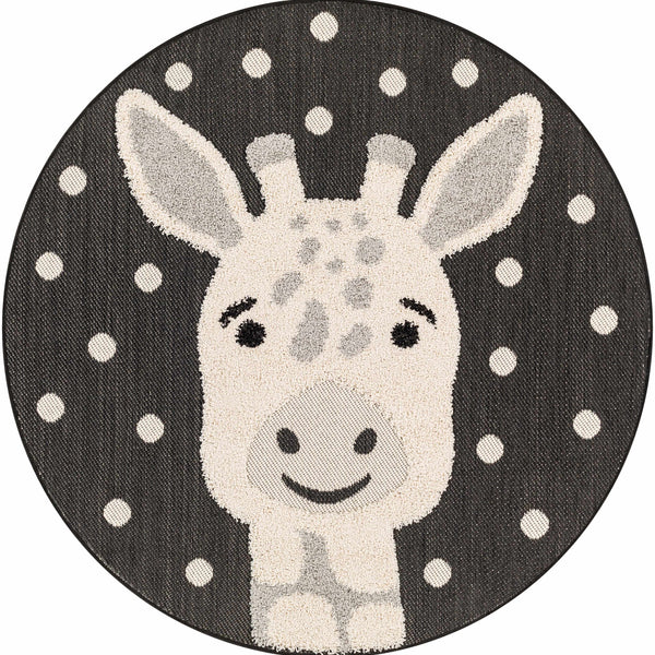 Kids Giraffe Animal Print Nursery Outdoor Area Rug - Clearance