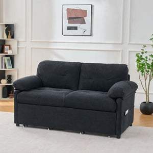 SKYMALL Convertible Pull Out Sofa Bed Queen Size with Side Storage - view 9