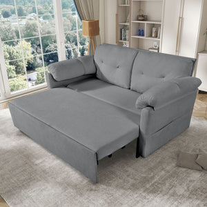 SKYMALL Convertible Pull Out Sofa Bed Queen Size with Side Storage