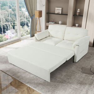 SKYMALL Convertible Pull Out Sofa Bed Queen Size with Side Storage - view 5