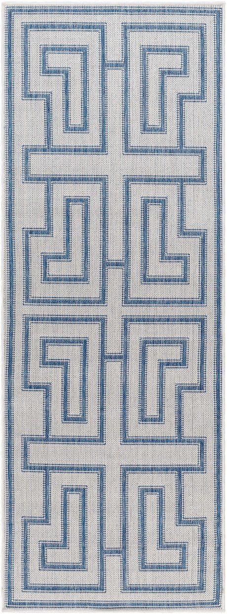 Taro Blue & Gray Area Rug - Clearance
