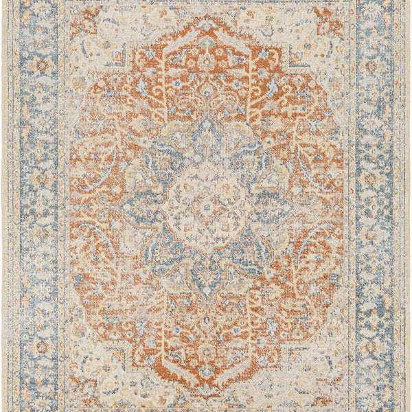Emke Rust Washable Area Rug - Clearance