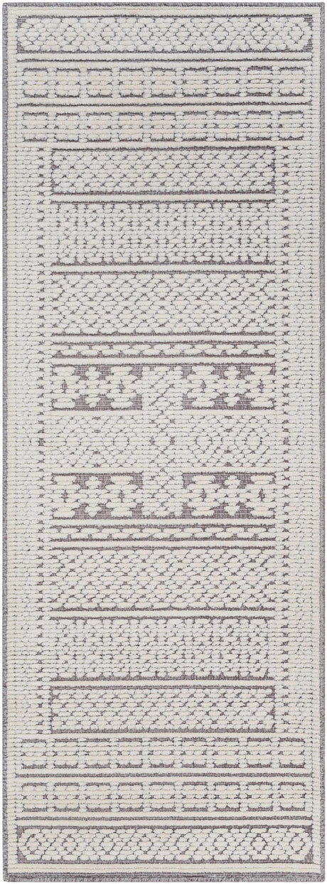 Bahar Cream & Gray Washable Area Rug - Clearance