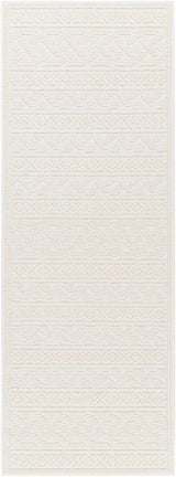 Fadey White 3D Washable Rug
