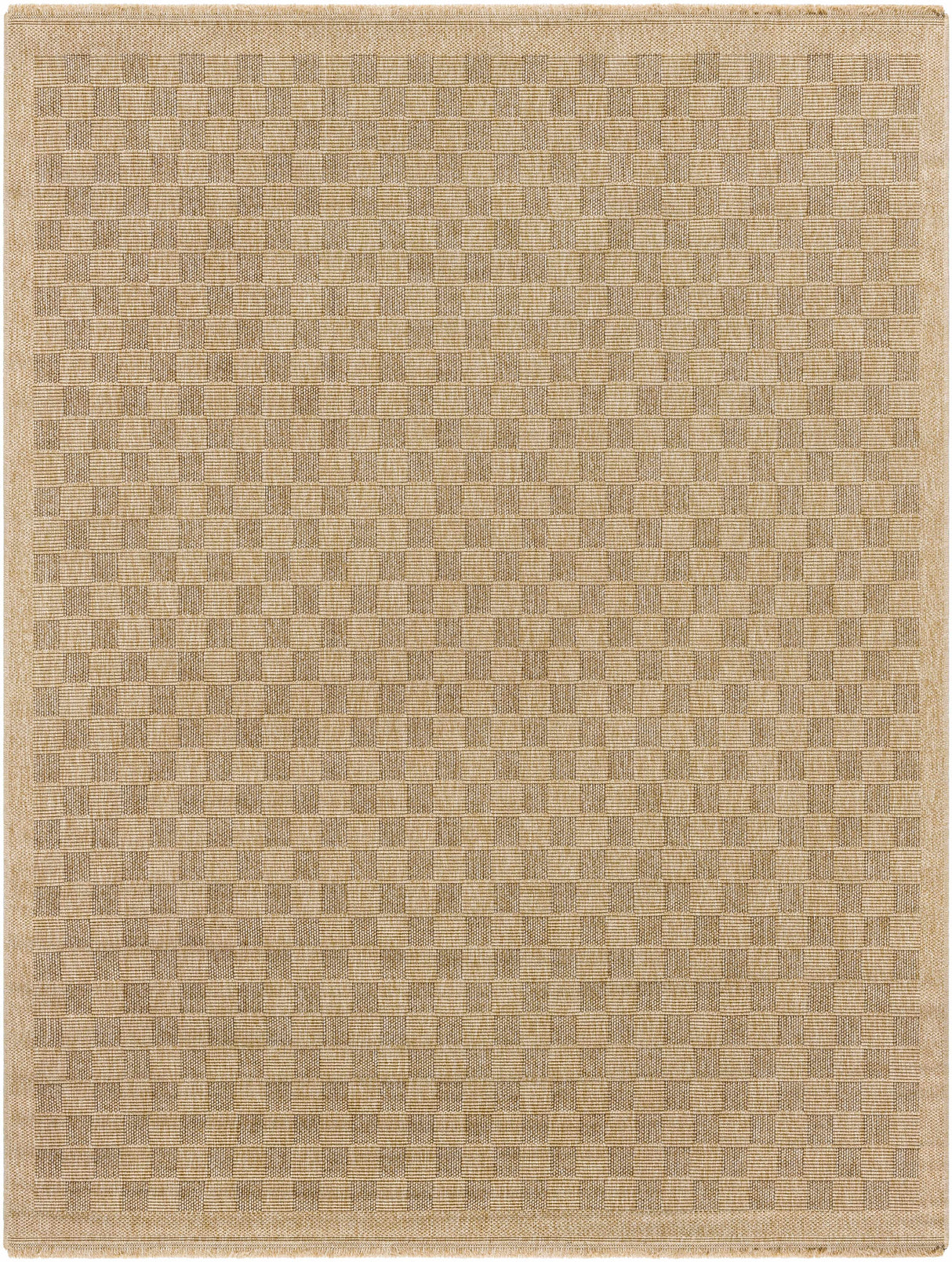 Jurek Beige Checkered Area Rug
