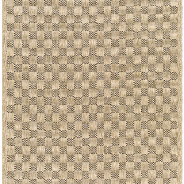 Jurek Beige & Brown Checkered Area Rug