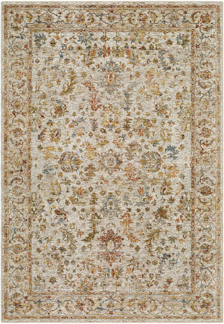 Asabi Tan Textured Rug with Fringes