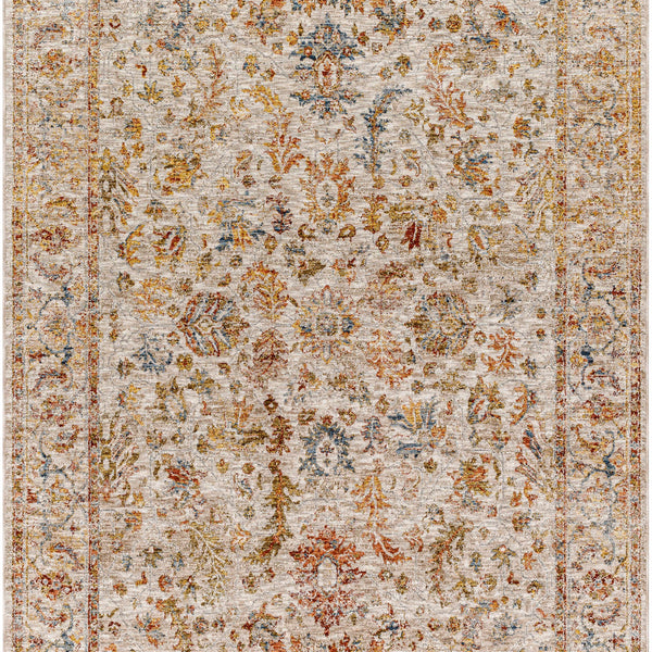 Asabi Beige Textured Rug with Fringes