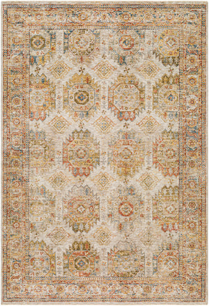 Crescentia Cream Textured Rug with Fringes