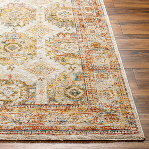 Crescentia Cream Textured Rug with Fringes