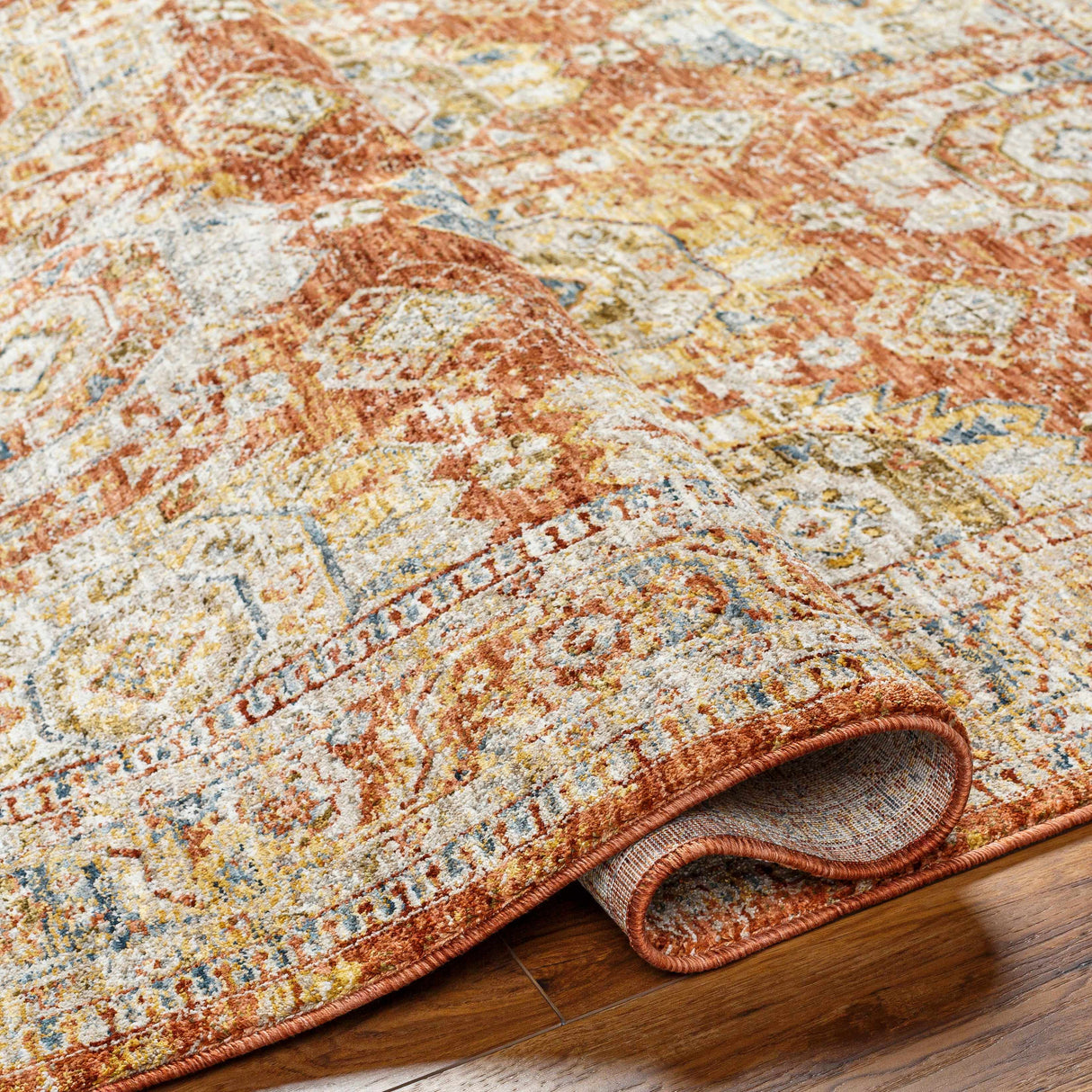 Crescentia Rust Area Rug - Clearance