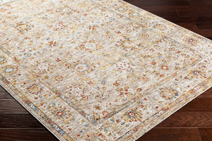 Duong Beige Textured Rug with Fringes