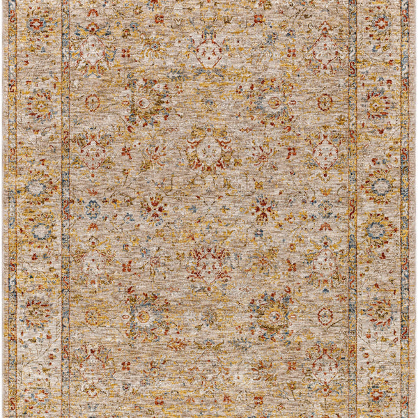 Duong Beige Textured Rug with Fringes