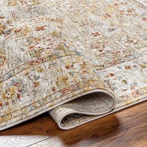 Duong Beige Textured Rug with Fringes