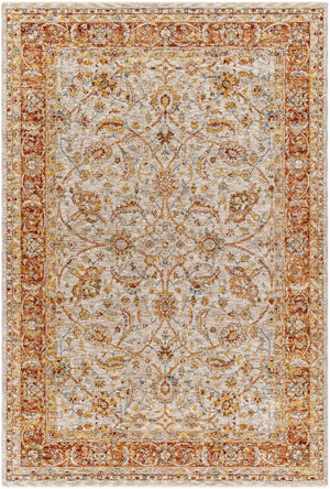 Dyan Cream Textured Rug with Fringes