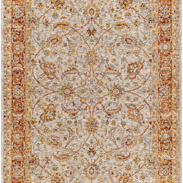 Dyan Cream Textured Rug with Fringes