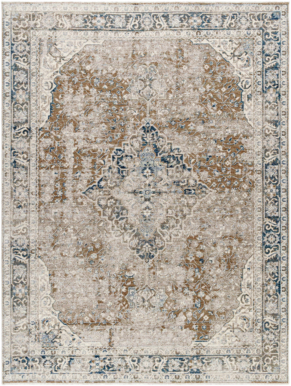 Jemma Brown Medallion Area Rug - Clearance