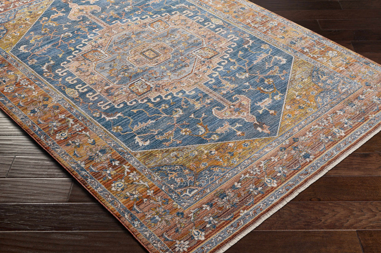 Solana Blue Medallion Area Carpet - Clearance