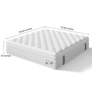 Somnus Mattress USA 14" King Hybrid Mattress with Memory Foam & Pocket Springs - view 3
