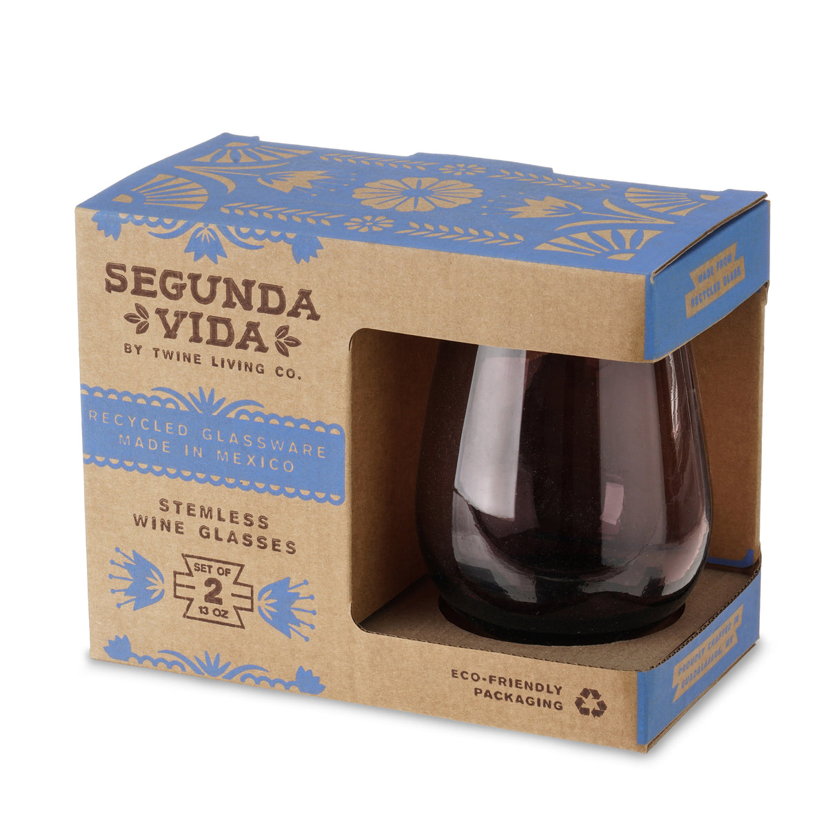 Segunda Vida Rosado Stemless Wine Glasses