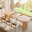 SpriBung Modern Extendable Dining Table with Removable Extension Leaves