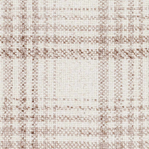 Inara Light Brown Plaid Hand Woven Area Rug