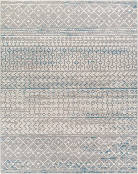 Tambac Blue & Gray Washable Area Rug - Clearance