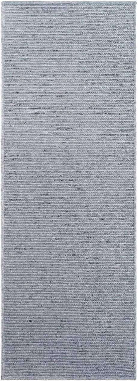 Isako Blue & Gray Solid Washable Area Rug - Clearance