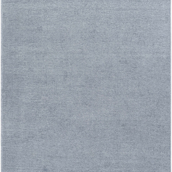 Isako Blue & Gray Solid Washable Area Rug - Clearance