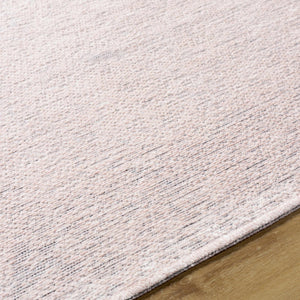 Isako Dusty Pink Solid Washable Area Rug - Clearance