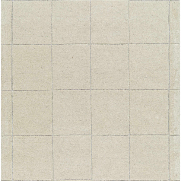 Siarl Cream Checkered Area Rug