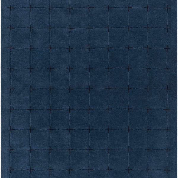 Sanvi Navy Wool Area Rug