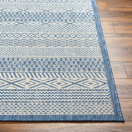 Humla Blue Aztec Area Rug - Clearance