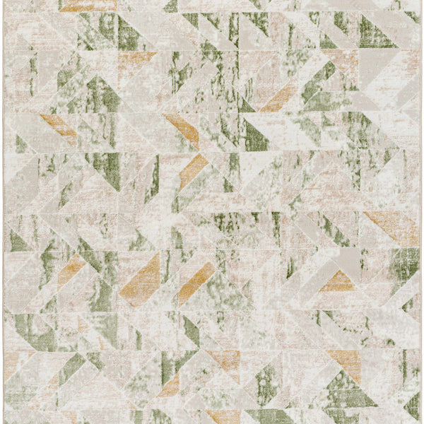 Gonca Green Geometric Area Rug