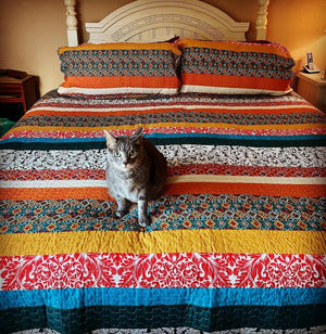 Boho Stripe 3-Piece Quilt Set