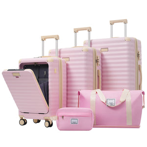 SUM Luggage Deluxe 5-Piece Hard-Side Luggage Set with USB and TSA Locks - view 6