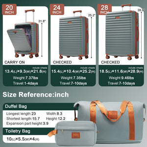 SUM Luggage Deluxe 5-Piece Hard-Side Luggage Set with USB and TSA Locks - view 7
