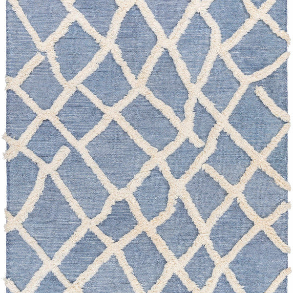 Adica Blue Wool Area Rug - Clearance