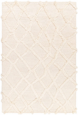 Adica Cream Wool Area Rug - Clearance