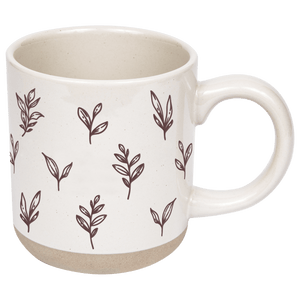 Brown Leaves 14oz. Stoneware Coffee Mug | Sweet Water Decor