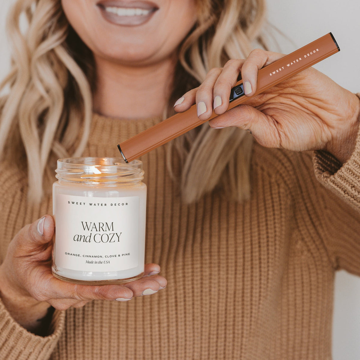 Burnt Orange Electric Lighter | Sweet Water Decor
