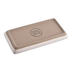 Cream Stoneware Tray | Sweet Water Decor