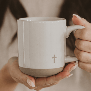 Cross 14oz Stoneware Coffee Mug | Sweet Water Decor