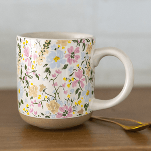 Floral 14oz. Stoneware Coffee Mug | Sweet Water Decor
