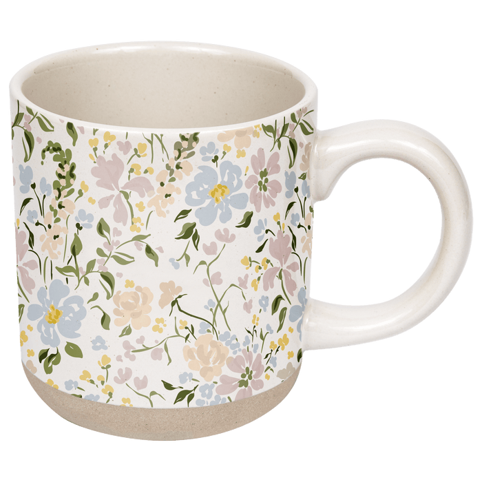 Floral 14oz. Stoneware Coffee Mug | Sweet Water Decor