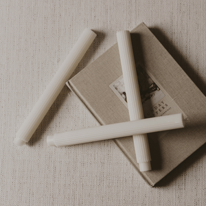 Fluted Taper Candles - Set of 3 | Sweet Water Decor