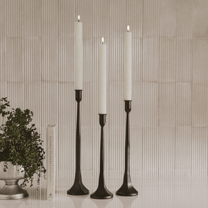 Fluted Taper Candles - Set of 3 | Sweet Water Decor